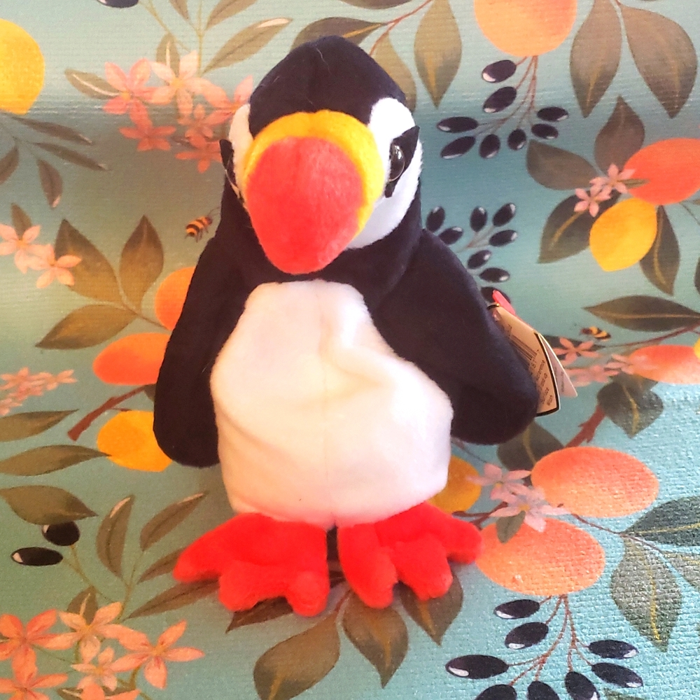 Ty Beanie Babies Puffer the Puffin excellent condition retired, rare errors